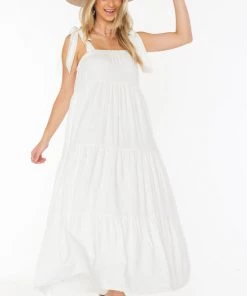 Show Me Your Mumu Sabrina Maxi Dress ~ White Basket Stripe