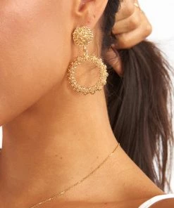 Show Me Your Mumu Accessories Dallas Circle Earrings ~ Gold