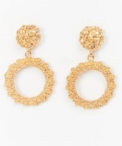 Show Me Your Mumu Accessories Dallas Circle Earrings ~ Gold