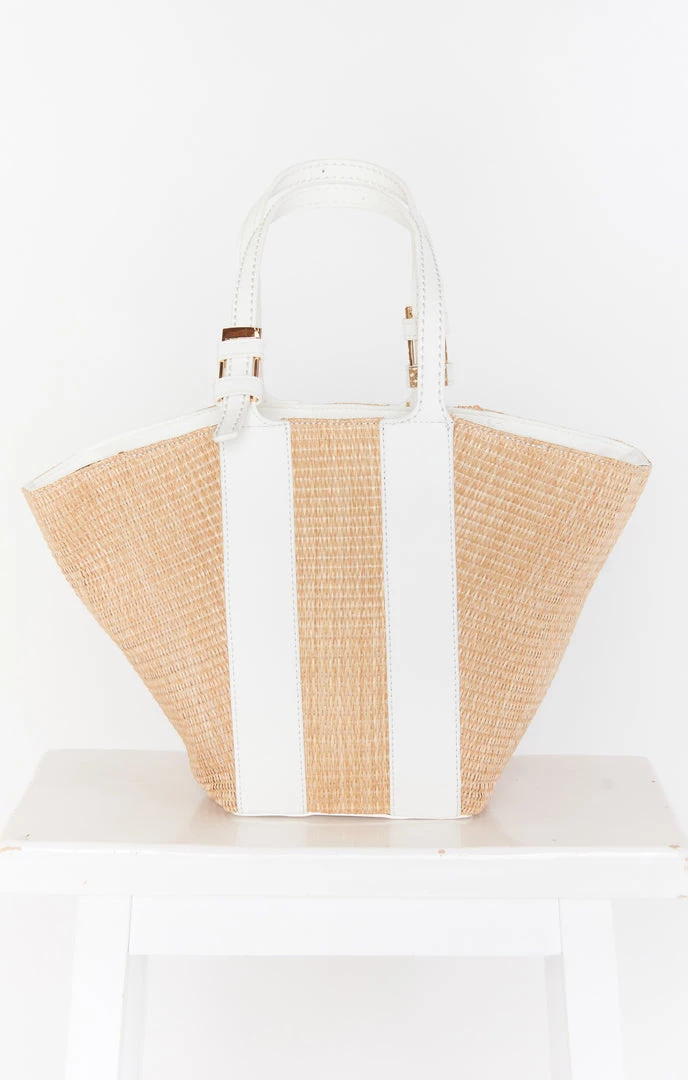 Show Me Your Mumu Elyse Straw Bag ~ Nat/White 6 Show Me Your Mumu Elyse Straw Bag ~ Nat/White