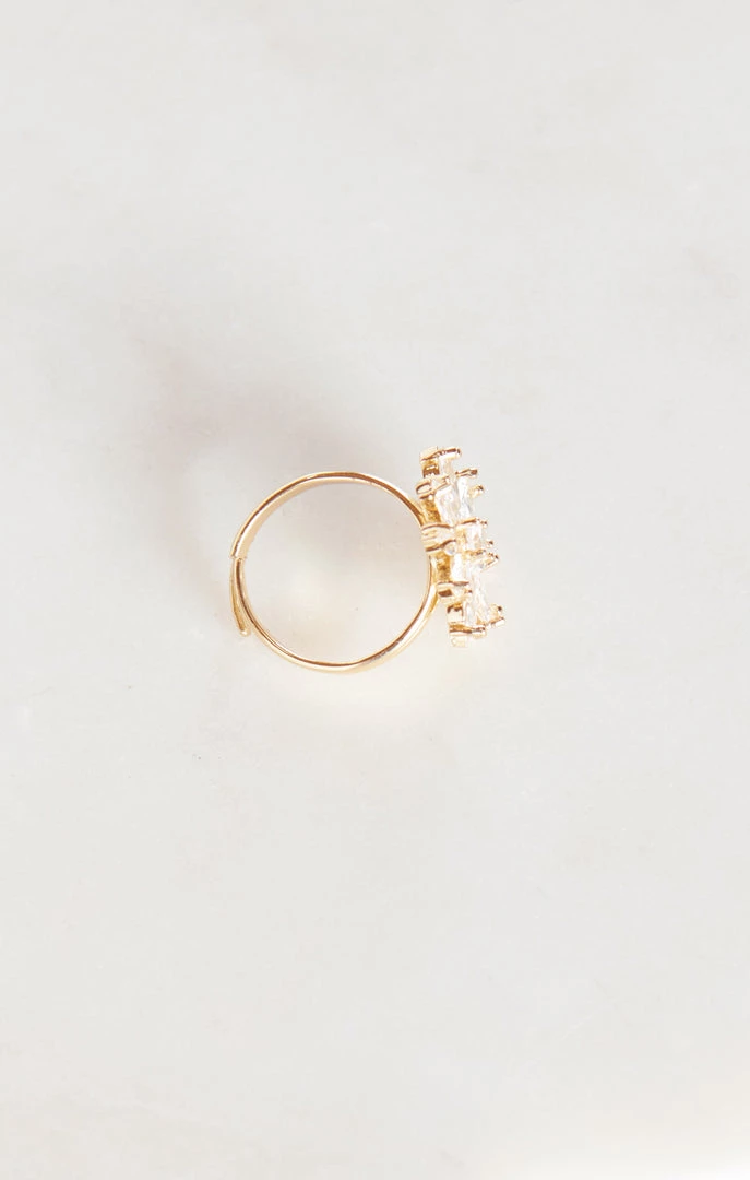 Show Me Your Mumu Crystal Flower Ring ~ Gold Accessories 6 Show Me Your Mumu Crystal Flower Ring ~ Gold Accessories