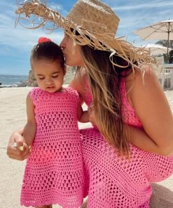 Show Me Your Mumu Little Sunsational Coverup ~ Malibu Pink Crochet