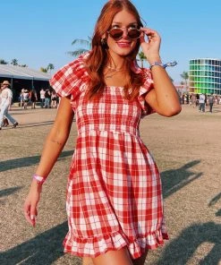 Show Me Your Mumu New Mu Colvin Mini Dress ~ Picnic Plaid