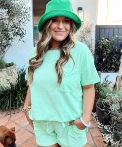 Show Me Your Mumu Easy Livin Set ~ Green Melon Terry