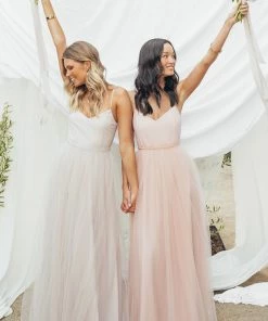 Show Me Your Mumu Bridesmaids Dresses Olivia Overskirt ~ Dusty Blush Tulle