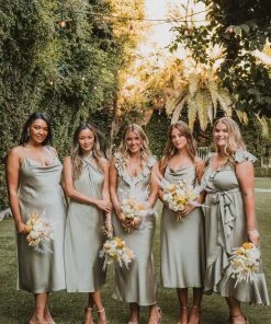 Show Me Your Mumu Jasmine Halter Midi Dress ~ Moss Green Luxe Satin 11 Show Me Your Mumu Jasmine Halter Midi Dress ~ Moss Green Luxe Satin