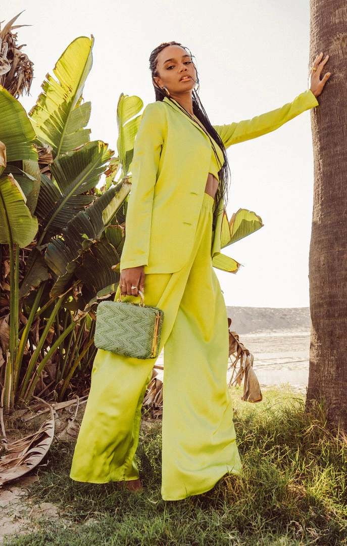 Show Me Your Mumu Irwin Pants ~ Citrine Luxe Satin New Mu 6 Show Me Your Mumu Irwin Pants ~ Citrine Luxe Satin New Mu