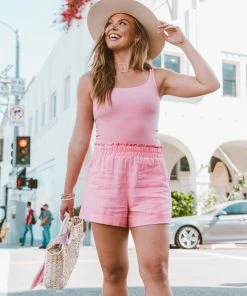 Show Me Your Mumu New Mu Han's Shorts ~ Pink Melon Linen
