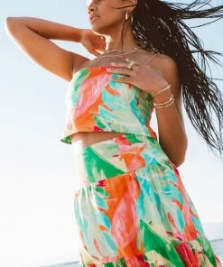 Show Me Your Mumu New Mu Tula Top ~ Tropics Palm