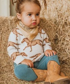 Show Me Your Mumu New Mu Mini Culver Sweater ~ Running Horses Knit