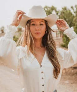 Show Me Your Mumu Romance Blouse ~ Ivory Silky Satin