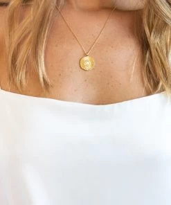 Show Me Your Mumu Gorjana Sunburst Coin Necklace ~ 18K Gold Plated New Mu
