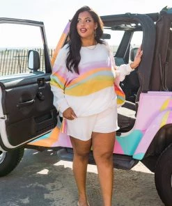 Show Me Your Mumu Surf Shack Shorts ~ Barbie™ Wave Graphic