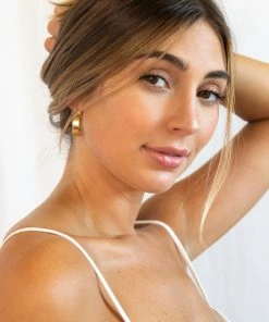 Show Me Your Mumu New Mu Gorjana Jax Small Hoops ~ 18K Gold Plated