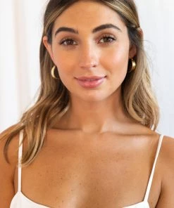 Show Me Your Mumu New Mu Gorjana Jax Small Hoops ~ 18K Gold Plated