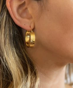 Show Me Your Mumu New Mu Gorjana Jax Small Hoops ~ 18K Gold Plated