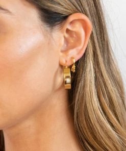 Show Me Your Mumu New Mu Gorjana Jax Small Hoops ~ 18K Gold Plated