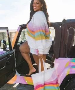 Show Me Your Mumu Surf Shack Shorts ~ Barbie™ Wave Graphic