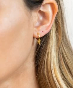 Show Me Your Mumu New Mu Gorjana Chloe Mini Huggie Earrings ~ 18K Gold Plated