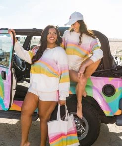 Show Me Your Mumu Shoreline Beach Bag ~ Wave Print