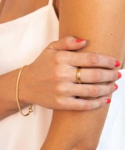 Show Me Your Mumu Gorjana G Ring Set ~ 18K Gold Plated New Mu