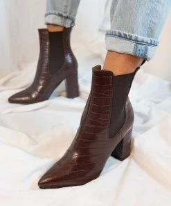 Show Me Your Mumu Accessories Billini Tanner Bootie ~ Chocolate Croc