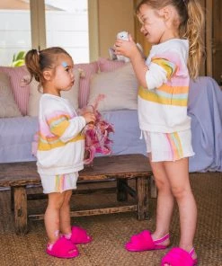 Show Me Your Mumu Little Surf Shack Shorts ~ Barbie™ Wave Graphic