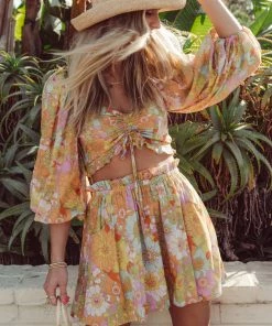 Show Me Your Mumu Jenna Top ~ Groovy Blooms