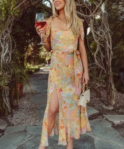 Show Me Your Mumu Claire Midi Dress ~ Groovy Blooms New Mu