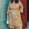 Show Me Your Mumu Cait Midi Dress ~ Groovy Blooms 1 Show Me Your Mumu Cait Midi Dress ~ Groovy Blooms