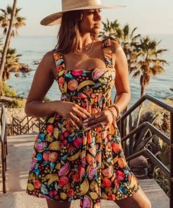 Show Me Your Mumu New Mu Fling Mini Dress ~ Fruity Tango