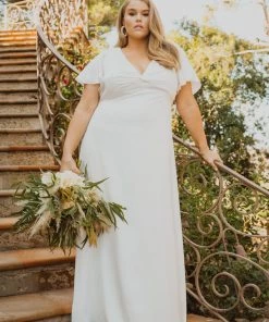 Show Me Your Mumu Dresses Rome Twist Gown ~ Ivory Luxe Satin