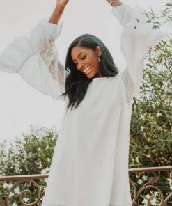 Show Me Your Mumu Marvel Mini Dress ~ White Clip Dot