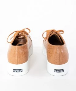 Show Me Your Mumu Superga 2790 Platform Sneakers ~ Tan Snake