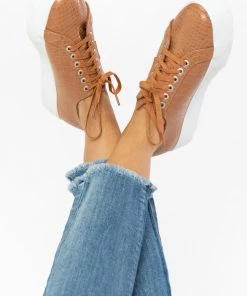 Show Me Your Mumu Superga 2790 Platform Sneakers ~ Tan Snake