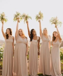 Show Me Your Mumu June Maxi Dress ~ Soft Beige Chiffon