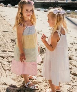 Show Me Your Mumu Little Sabrina Dress ~ Mixed Easter Stripe