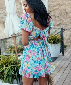 Show Me Your Mumu New Mu Tori Tie Back Dress ~ Garden Girls
