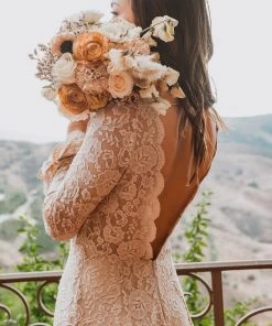 Show Me Your Mumu Natalie Maxi Dress ~ Champagne Forever Lace Dresses