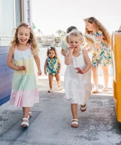 Show Me Your Mumu Little Sabrina Dress ~ Mixed Easter Stripe