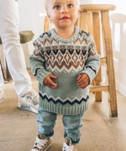 Show Me Your Mumu Mini Culver Sweater ~ Sage Fair Isle