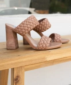 Show Me Your Mumu Steve Madden Tielo Block Heels ~ Tan