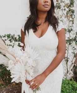 Show Me Your Mumu Dresses Brooke Maxi Dress ~ White Forever Lace