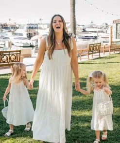 Show Me Your Mumu Sabrina Maxi Dress ~ White Basket Stripe