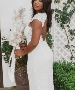 Show Me Your Mumu Dresses Brooke Maxi Dress ~ White Forever Lace