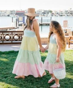 Show Me Your Mumu Little Sabrina Dress ~ Mixed Easter Stripe