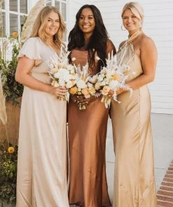Show Me Your Mumu Jasmine Halter Maxi Dress ~ True Gold Luxe Satin Dresses 23 Show Me Your Mumu Jasmine Halter Maxi Dress ~ True Gold Luxe Satin Dresses