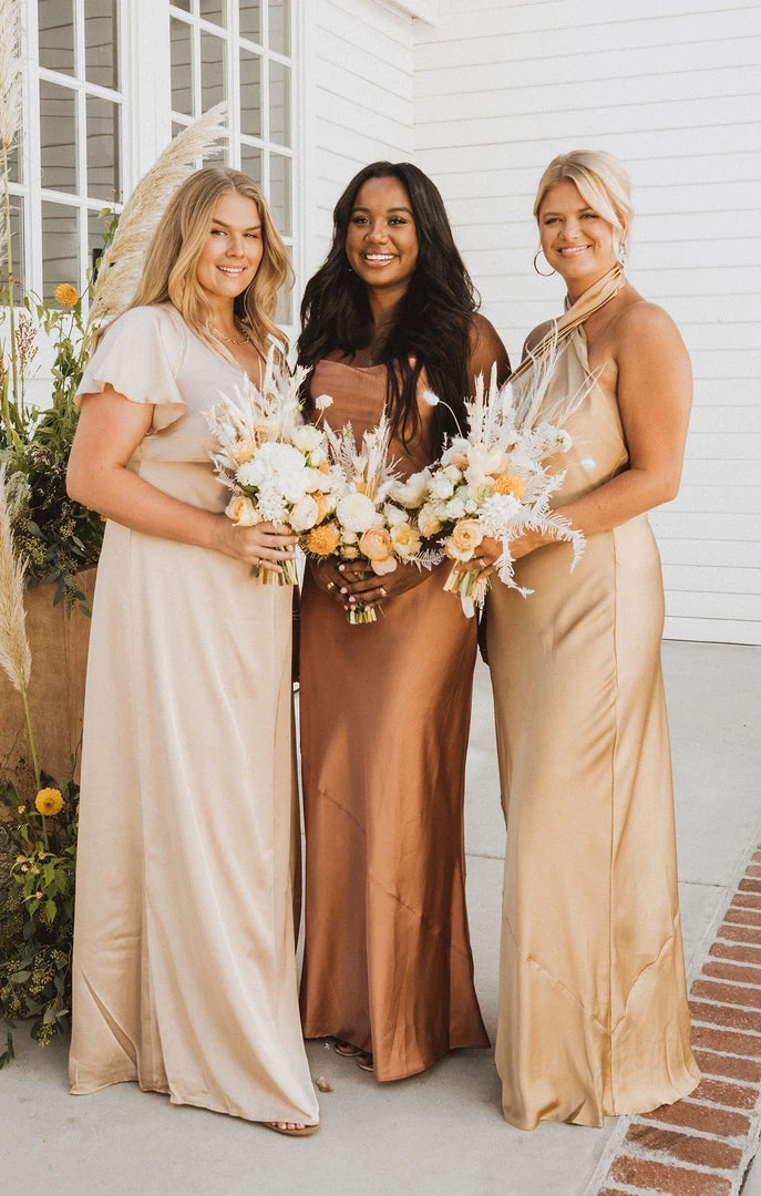 Show Me Your Mumu Jasmine Halter Maxi Dress ~ True Gold Luxe Satin Dresses 13 Show Me Your Mumu Jasmine Halter Maxi Dress ~ True Gold Luxe Satin Dresses