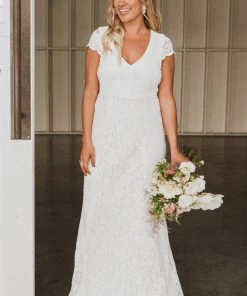 Show Me Your Mumu Dresses Brooke Maxi Dress ~ White Forever Lace