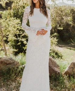 Show Me Your Mumu Dresses Natalie Maxi Dress ~ White Forever Lace